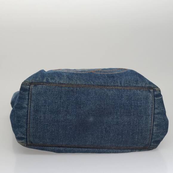 CHANEL Coco Mark Chain Tote Bag Denim Blue CC - Picture 5 of 16